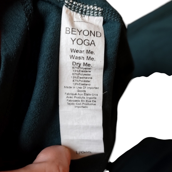 Beyond Yoga Beyond the Bump Spacedye Midi Joggers Midnight Green Heather - Picture 7 of 15